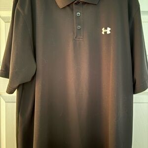 Under Armour Men's Black Polo Shirt Size XL